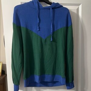 Blue and Green Men's Hoodie